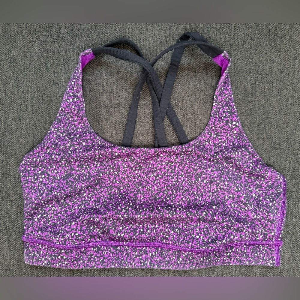 lululemon Energy Bra in Flashback Static print